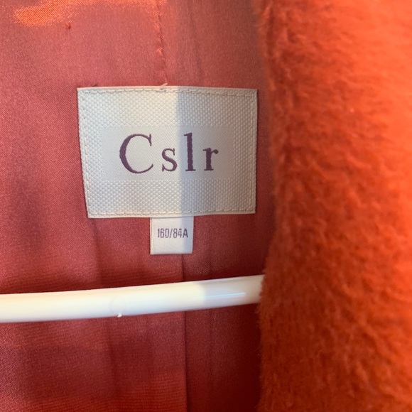 Orange colour wool coat - Picture 2 of 5